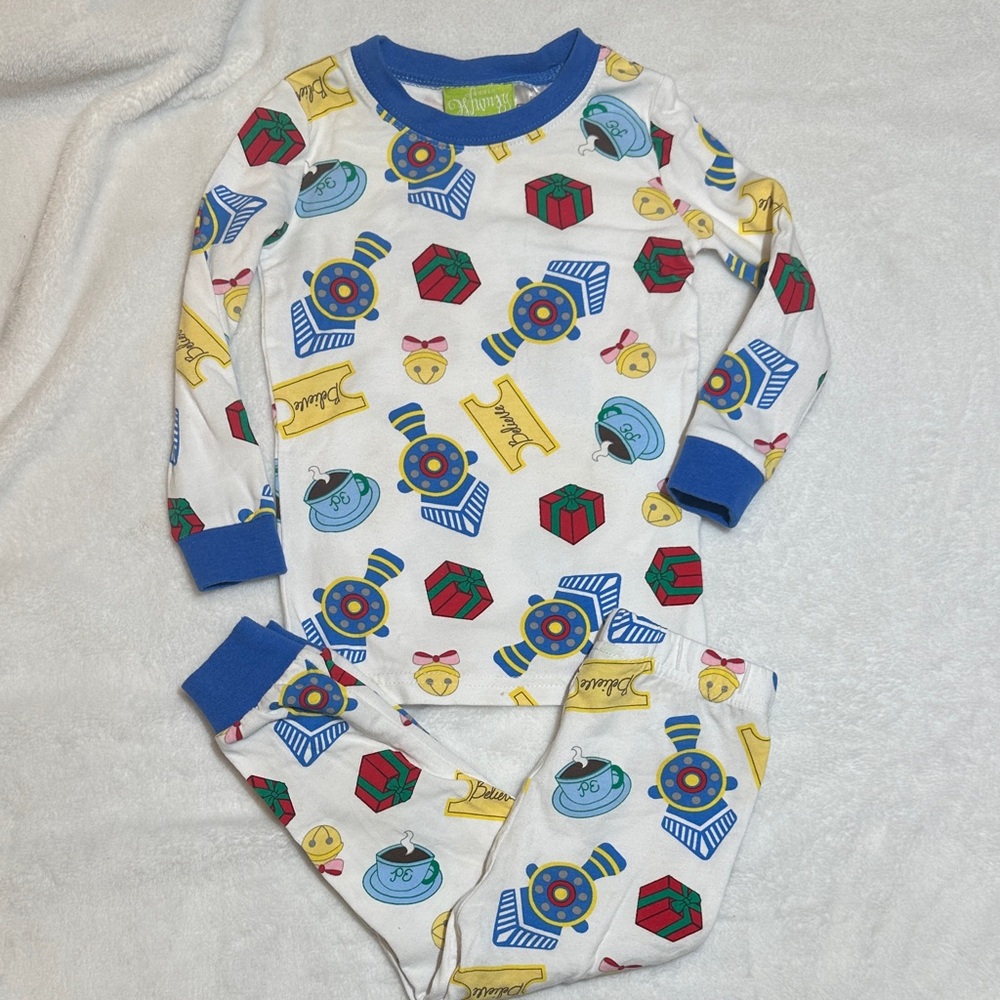 EEUC Classic Whimsy polar express theme pajama set size 24mo